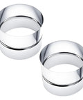 4 Inch Galvanized Steel Duct Connector Set Round Vent Extension For HVAC Dryer Vent Exhaust Fan Metal Hose Coupling Easy Install Heavy Duty Metal Vent Coupler 2 Pack, two silver couplers