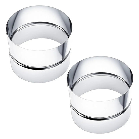 4 Inch Galvanized Steel Duct Connector Set Round Vent Extension For HVAC Dryer Vent Exhaust Fan Metal Hose Coupling Easy Install Heavy Duty Metal Vent Coupler 2 Pack, two silver couplers