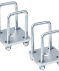 2 Pack Trailer U Bolt Kit For 1-1/2 Inch Square Axles And 1-3/4 Inch Leaf Springs, Includes 3/8 Inch By 1-5/8 Inch By 4 Inch U Bolts