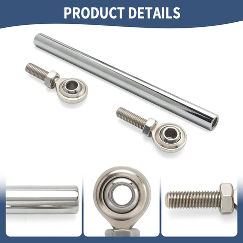 Chrome Shift Linkage Rod For Harley Sportster 2004-2022 Forward Control Shifter Linkage Upgrade Dope Ride Fits Iron 883 XL883 XL1200 Aluminum rod with rod ends
