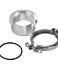 Beefed Up Turbo Flange Clamp Kit For HX35W HX40W V Band Aircraft Aluminum Build shown with clamp and ring components