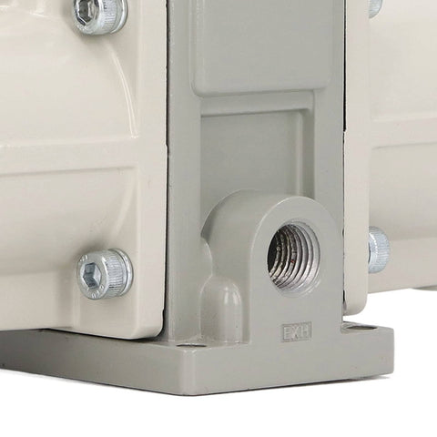 Gas Booster Pump Pneumatic Air Compressor Booster Valve With 2x Supercharging Ratio No Power Needed base and exhaust port view
