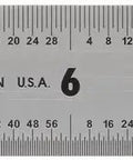 Handy Steel Rule 12 Inch And 300mm With Clear Graduations Satin Chrome Finish Tempered Stainless Steel close-up view