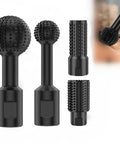 Ball Grinding Head For Angle Grinder Attachment Sphere Rotary Burr With 5/8-11 Threads shown in various sizes for wood carving.