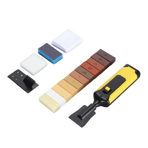 DIY Floor Repair Wax Kit For Hardwood Floors Laminate And Wood Furniture With 11 Color Wood Filler Sticks to hide scratches cracks