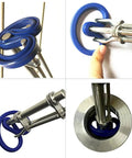 Three Piece Hydraulic Seal Installation Tool Set For Cylinders And Pistons Pro Grade Sealing Twistor Kit showing blue seals