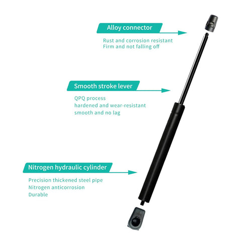 Heavy Duty Gas Struts And Gas Shock Lift Supports with nitrogen hydraulic cylinder and smooth stroke lever for beds and cabinets.