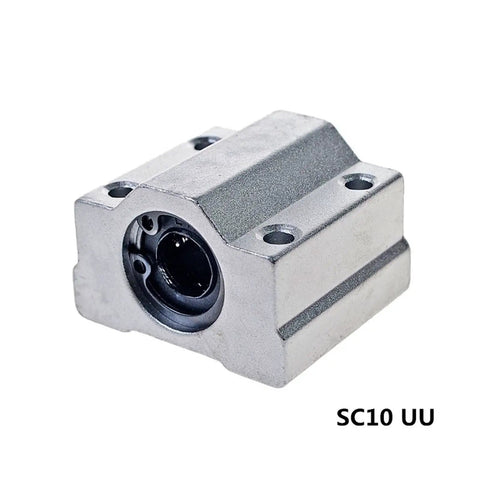 Super Durable 10mm Linear Ball Bearing Blocks SC10UU LM10UU Pillow Block Units Fit Smooth Linear Shafts Perfectly For Cnc And 3D Printers So You Can Start Build It Easy And Get Those Wheels Turning Smooth As Silk Fast. SC10UU bearing block, 10mm bore, metal housing