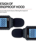 Portable Sound Level Meter For Classrooms Home And Street Use 30 To 130 dBA Range With Quick Decibel Reader And Audio Test Tool For Your Go To No Nonsense Noise Measurement In Schools Offices Factories And Living Spaces, with windproof hood