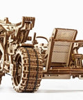 Motorcycle With Sidecar Scrambler UGR-10 3D Wooden Puzzle Kit For Adults, Dope Moving Engine And Dual Suspension, 380-Piece Laser-Cut DIY Model, Rubber Band Powered, No Glue Needed, Collectible Moto Puzzle, 3D wooden sidecar model