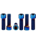 M6x12mm Allen Hex Bolts Set In Stainless Steel With Titanium Burnt Blue Finish For Bikes Motorcycles And Cars 6 Pack