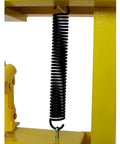 Heavy Duty 20-Ton Hydraulic Shop Press with Adjustable Plate and H-Frame, 40000 Lbs Capacity for Bearing Removal and Bushing Installation, Auto Repair and Metalworking, Sturdy Steel Frame in Yellow spring detail.