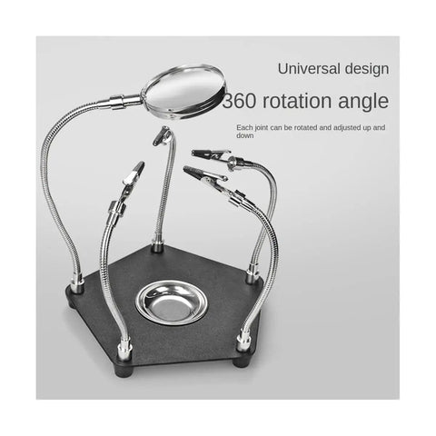 Handy Soldering Helping Hands With Alligator Clip Magnifier For PCB Board Repairs And Soldering Station Third Hand Tool