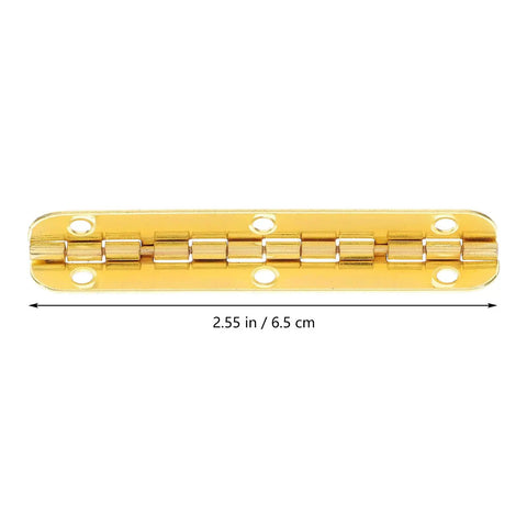 Heavy Duty Butt Hinges 12 Pack For Cabinets And Wood Boxes With Six Hole Continuous Flush Mount Antique Style Hardware close-up