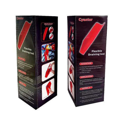 Packaging of Flexible NBR Oil Drain Tool Funnel That Bends Into Any Shape No Spill Reusable Oil Filter Funnel for Cars