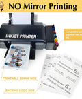 Inkjet printer with Iron On Heat Transfer Paper For Heat Press, Printable HTV For Inkjet Printers, 25 Sheets 8.5x11 Dark 6.0