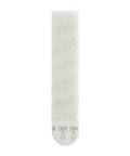 Damage Free Picture Hanging Strips For Indoor Use, Holds Up To 12 Lbs, No Nails Or Mess, close-up of one white strip with adhesive.