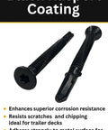 1/4 X 2-3/4 In Black Ruspert Self-Drilling Wood To Metal Screws With Torx Star Head T27 shown with corrosion-resistant coating