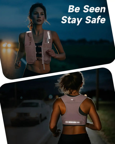 Reflective Hydration Vest With 500ml Soft Flask And Phone Holder Go To Lightweight Running Pack For Men And Women Adjustable