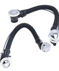 Jenivaint Bathtub Overflow Drain Pipe Concealed Design with chrome finish and flexible hoses for ergonomic installation