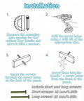 Installation guide for Gecko Knob Set Of 4 Dope Animal Drawer Knobs With Single Hole Pulls. Includes drilling and screwing steps.