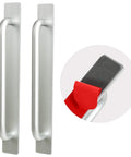 Silver Self Stick Instant Cabinet Drawer Handles Set Aluminum Alloy With Adhesive Backing Easy Installation 147mm 2 Pack