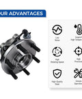 2 Pack Wheel Hub And Bearing Assembly 515065 For 2005 2018 Nissan Frontier 2005 2012 Pathfinder 2005 2015 Xterra And 2009 2012 Suzuki Equator With ABS 6 Lug shown with advantages