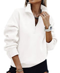 Women Half Zip Oversized Sweatshirt Fleece Hoodie With Plush Lining Cozy Long Sleeve Pullover Top For Fall Travel Y2K Vibe Trendy
