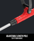 Adjustable telescoping pole of the Corded 6.5 Amp String Trimmer With 14 Inch Cutting Width Push Button Line Feed