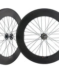 Full Carbon Fixed Gear Wheelset 700C 88mm Track Clincher Matte Finish For Dope Street Rides, Toray T700C Fibers, Lightweight 2300g