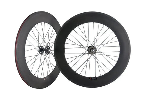 Full Carbon Fixed Gear Wheelset 700C 88mm Track Clincher Matte Finish For Dope Street Rides, Toray T700C Fibers, Lightweight 2300g
