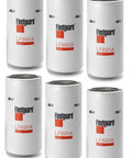 Six Pack Heavy Duty Spin On Lube Filter Replacement For Baldwin B99 Donaldson P554005 Luber Finer LFP4005 Wix 51792 displayed vertically