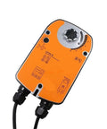 Heavy Duty Rotary Actuator For Ventilation Systems Featuring Straight Up Reliable Four Nm Torque Ac Dc 24 Volts Power, top view of LF24-S unit.