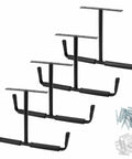 Overhead Ceiling Hooks Rack Heavy Duty Steel Storage Hangers For Garage And Workshop Holds Up To 80 Lbs Dual Arm EVA Padded Design