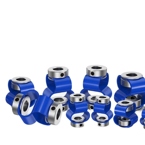 Super Smooth LS D27L40 Aluminum Encoder Shaft Coupling For 3D Printers With Double Loop Design shown in multiple angles.