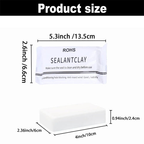 6-Pack Waterproof Sealant Mastic For Quick Wall And Drain Repairs, Moldable Sealing Clay For Holes And Leaks, Easy To Shape And Apply, Dries Solid In 2-3 Days, Patch Up Sinks, Pipes, AC Lines And Plumbing Fixes