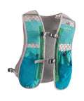 Hydration Vest And Pack For Night Runs Adjustable Chest Strap Hydration Backpack For Men And Women Blue Reflective Stripes