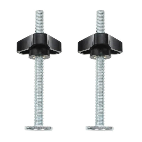 Two Pack M8 T Track Bolts With Knobs And T Slot Clamps For Woodworking Jigs And Fasteners Cast From Lightweight Plastic Easy To Tighten With Zero Sharp Edges Pro Grade Great For Hand Tools Screws Nuts And Clamps
