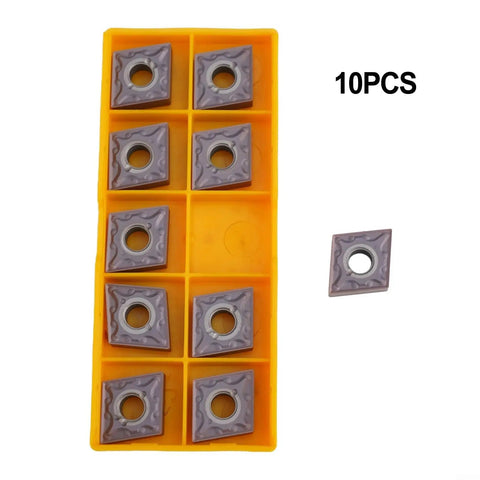 10 Pack CNMG 431 Carbide Turning Inserts TiN Coated For Steel Semi Finishing And Cast Iron Machining Half Inch IC 0.016
