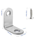 16 Pack L Bracket Set 30x30mm Corner Braces Stainless Steel Right Angle Shelf Supports With Screws For Wood And Metal DIY Projects