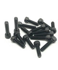 100 Pack M3 X 8mm Hex Socket Head Cap Screws 12.9 Grade Alloy Steel Black Oxide Finish Full Thread Bolts scattered on surface