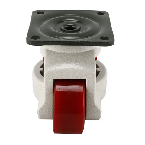 Tough As Nails Leveling Casters 4 Pack With Slick Poly Wheels And Thick Nbr Rubber Pads showing a single caster with a heavy-duty plate mount.