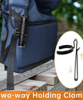 TS22 4500 Lumen Rechargeable LED Flashlight With Magnetic Charging IP68 Waterproof clipped to a backpack strap outdoors