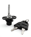 16mm Cylinder Plunger Lock For Drawer Cabinet Desk Table Office Furniture Security Black With 2 Folding Keys Zinc Alloy Die-Cast Body E-Coated Finish Heavy-Duty DIY Lock For Home Office Cabinets with folding keys