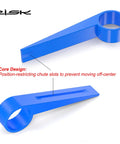 Bike Disc Brake Pad Spreader And Piston Reset Tool showing blue design with slot feature, universal alignment for Shimano Sram MTB brakes.