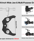 Magnetic Soldering Clamp with 2.16 Inch Jaw and 55 Lb Base, 360 Degree Rotation, displaying multi-purpose grip and circuit board hold