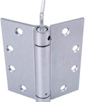 2 Pack 4.5x4 Inch Brushed Satin Chrome Self Closing Reversible Door Hinge Built To Last Heavy Duty Commercial Spring Hinge UL Listed