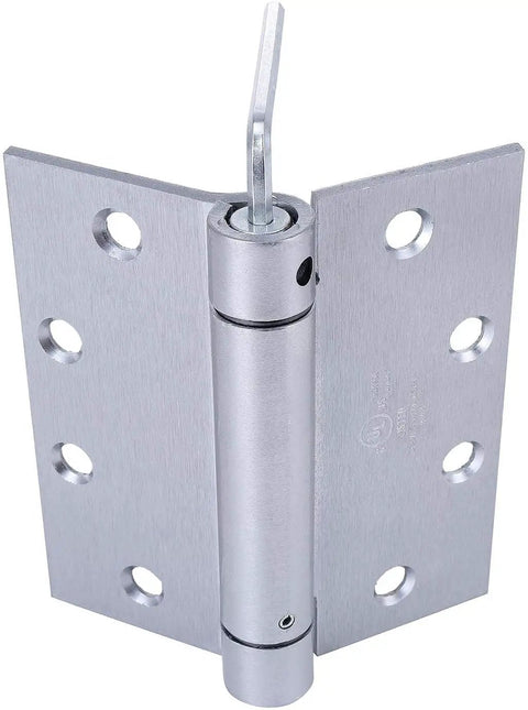 2 Pack 4.5x4 Inch Brushed Satin Chrome Self Closing Reversible Door Hinge Built To Last Heavy Duty Commercial Spring Hinge UL Listed