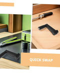Heavy Duty 12Mm Replacement Hand Crank Handle With Round Hole Plastic Grip For Milling Machine Lathe Work Bench Quick Swap Design seen on workspace.