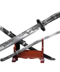 Hand Forged Qing Dynasty Dao Sword With High Manganese Steel Blade And Alloy Fittings Wood Scabbard Wrapped In Faux Leather 40.2 Inch